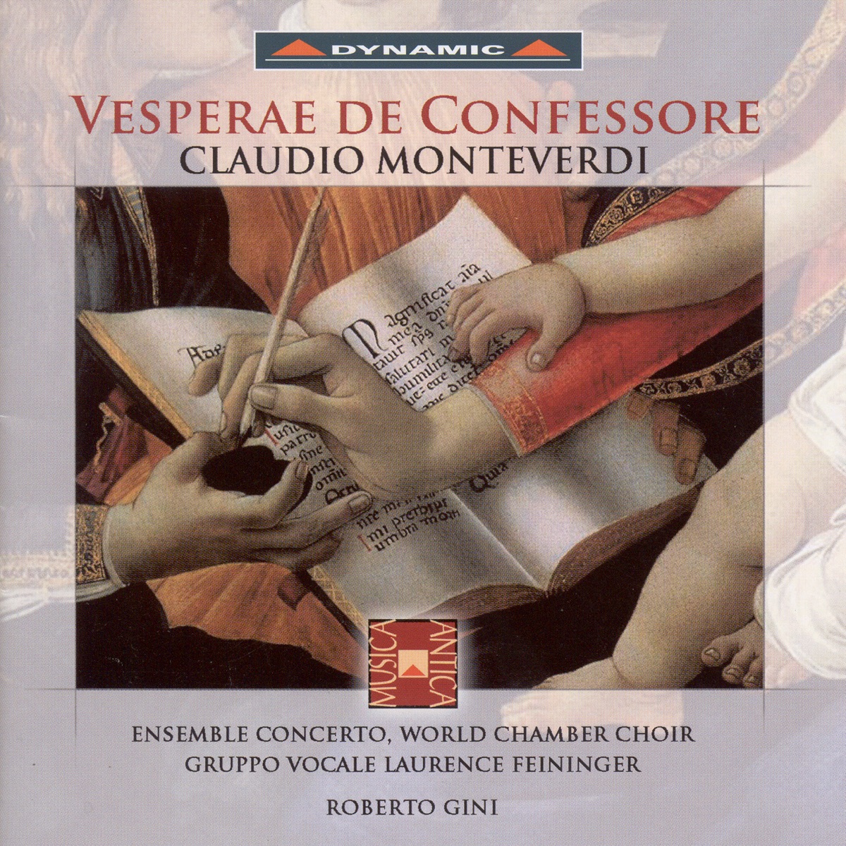 Monteverdi: Vesperae de Confessore by Roberto Gini, Ensemble Concerto, Gruppo Vocale Laurence Feininger & World Chamber Choir album cover