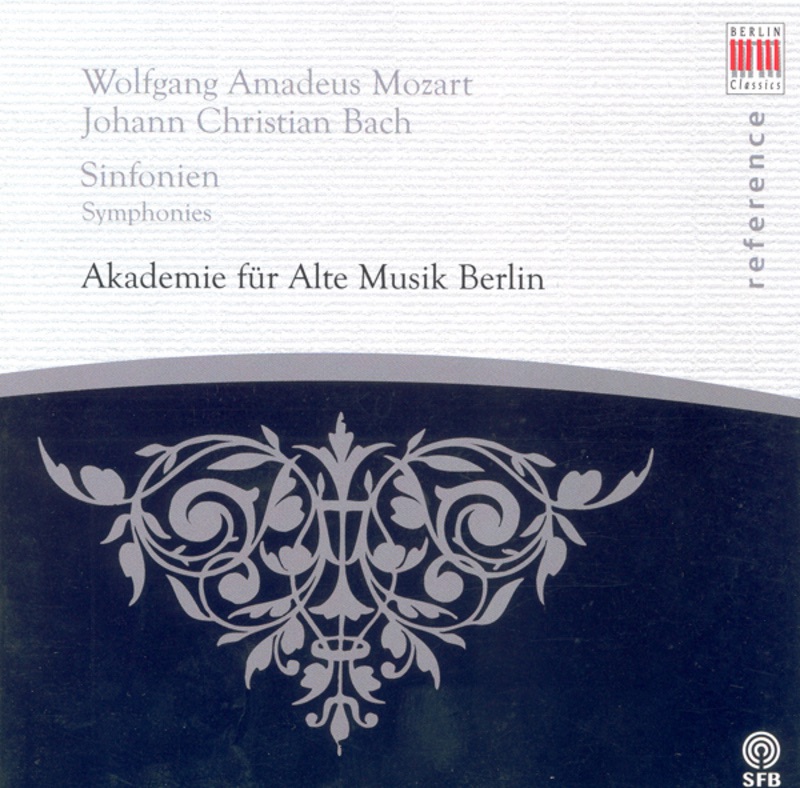 Mozart: Symphonies Nos. 21 and 23 - Bach, J.C.: Symphony In G Minor, Op. 6, No. 6 by Academy for Ancient Music Berlin album cover