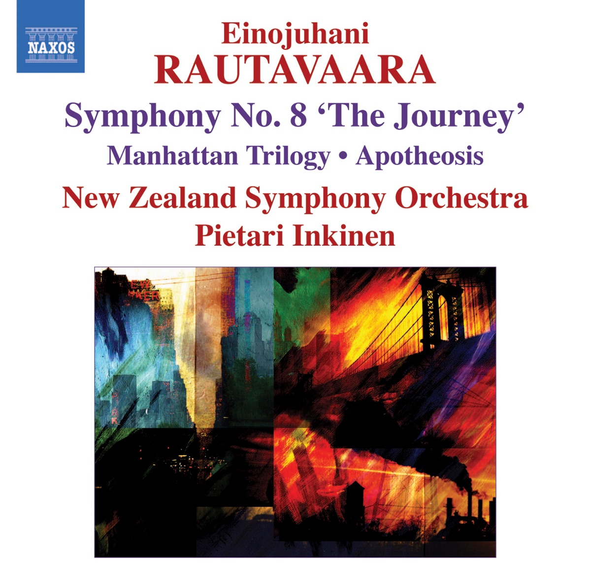 Rautavaara: Symphony No. 8, "The Journey", Manhattan Trilogy, Apotheosis by Pietari Inkinen & New Zealand Symphony Orchestra album cover