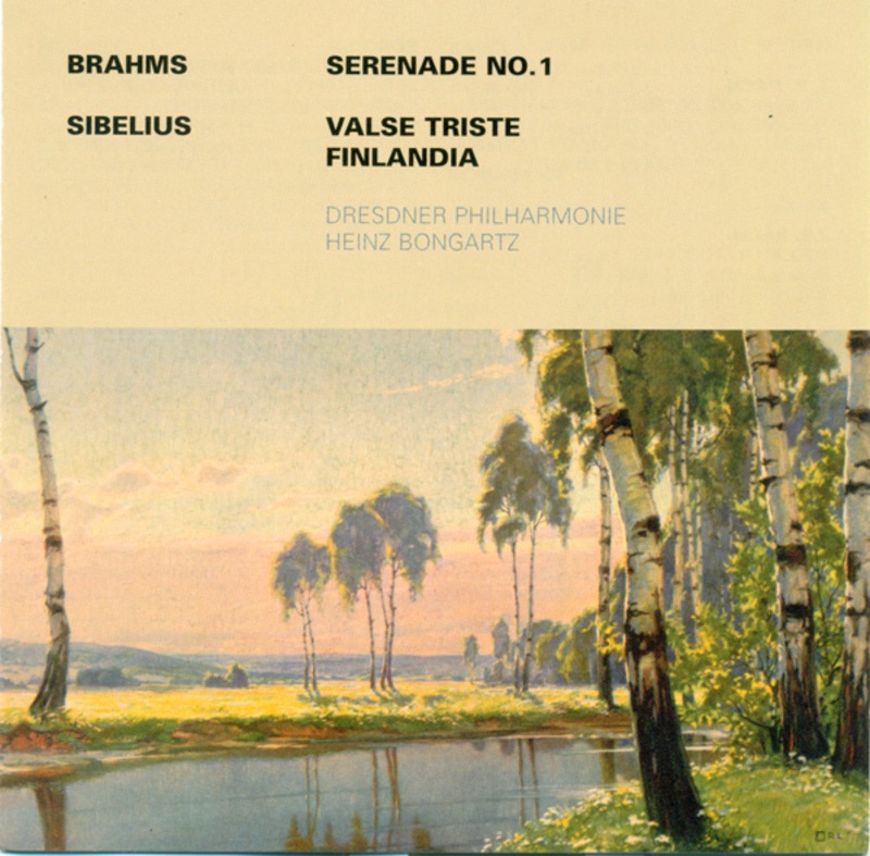 Brahms: Serenade No. 1 - Sibelius: Valse Triste & Finlandia by Dresden Philharmonic Orchestra & Heinz Bongartz album cover