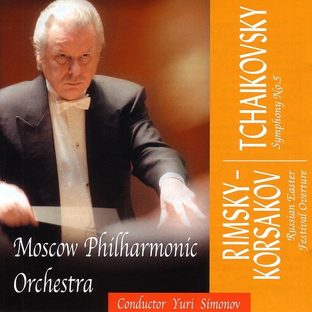 Rimsky-Korsakov: Russian Easter Festival Overature - Tchaikovsky: Symphony No. 5 by Moscow Philharmonic Symphony Orchestra & Yuri Simonov album cover