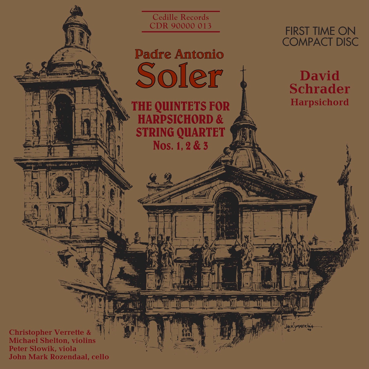 Soler: Quintets for Harpsichord and Strings by Christopher Verrette, David Schrader, Peter Slowik, John Mark Rozendaal & Michael Shelton album cover