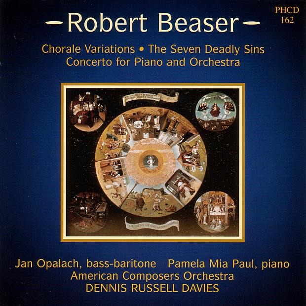 Beaser: Concerto for Piano, The Seven Deadly Sins, Chorale Variations by American Composers Orchestra, Dennis Russell Davies, Jan Opalach & Pamela Mia Paul album cover