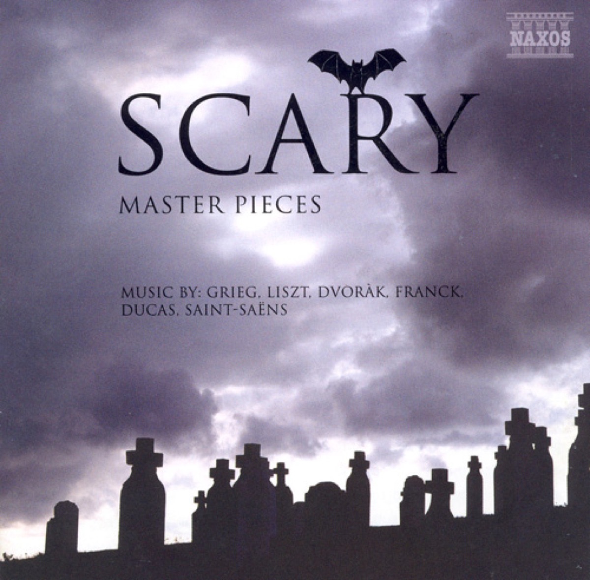 Scary Masterpieces - Music By Grieg, Liszt, Dvorak, Franck, Ducas, Saint-Saens by Jerzy Maksymiuk, BBC Scottish Symphony Orchestra, Kenneth Jean, Slovak Radio Symphony Orchestra, Peter Nagy, Stephen Gunzenhauser, Polish National Radio Symphony Orchestra, Roberto Benzi, Arnhem Philharmonic Orchestra, Theodore Kuchar, Ukraine National Radio Symphony Orchestra, Slovak Philharmonic Orchestra & Keith Clark album cover