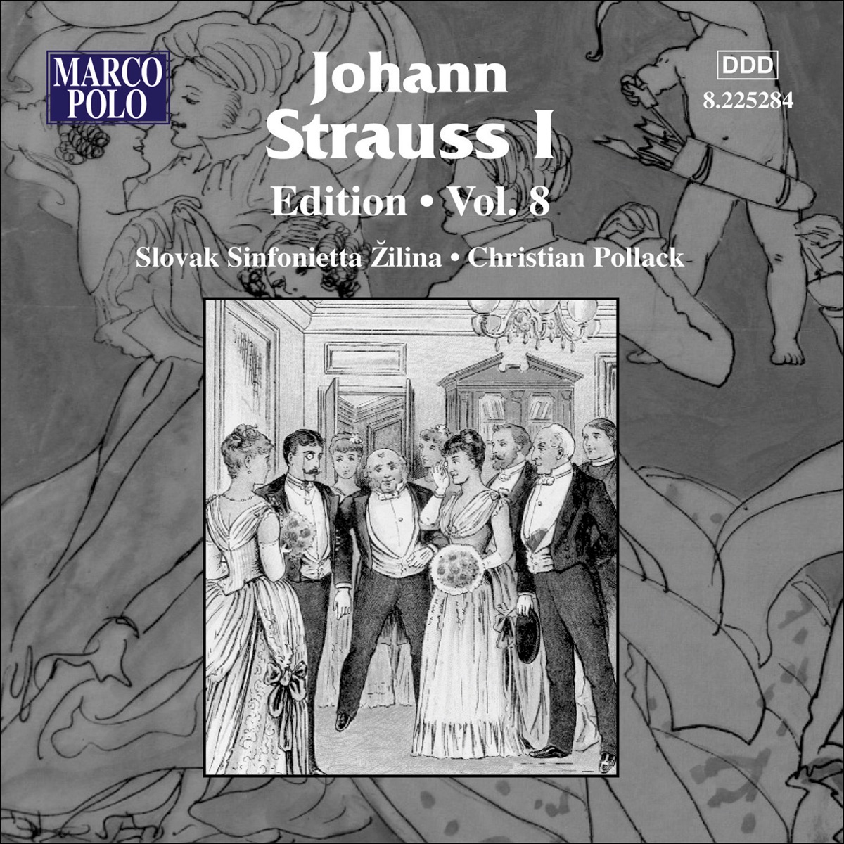 J. Strauss I Edition, Vol. 8 by Christian Pollack & Slovak Sinfonietta Zilina album cover