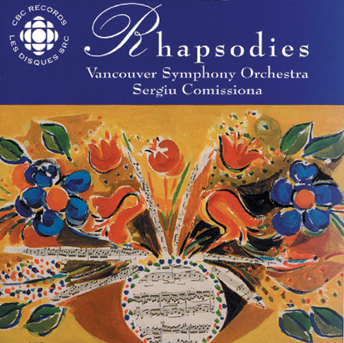 Liszt: 2 Hungarian Rhapsodies - Dvorak: 2 Slavonic Rhapsodies - Enescu: 2 Romanian Rhapsodies by Vancouver Symphony Orchestra & Sergiu Comissiona album cover