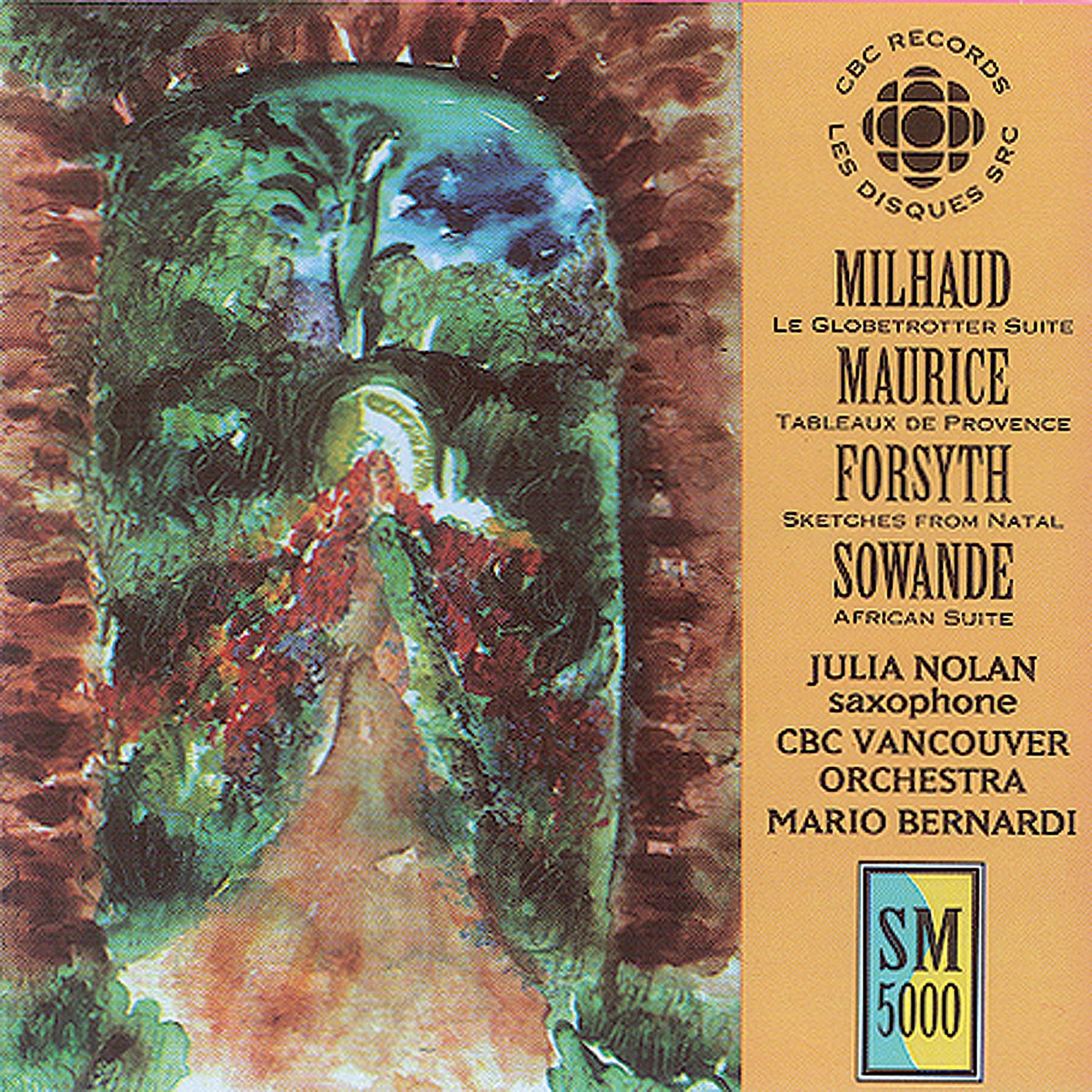 Sowande: African Suite - Milhaud: Globetrotter Suite by Julia Nolan, Mario Bernardi & CBC Vancouver Orchestra album cover