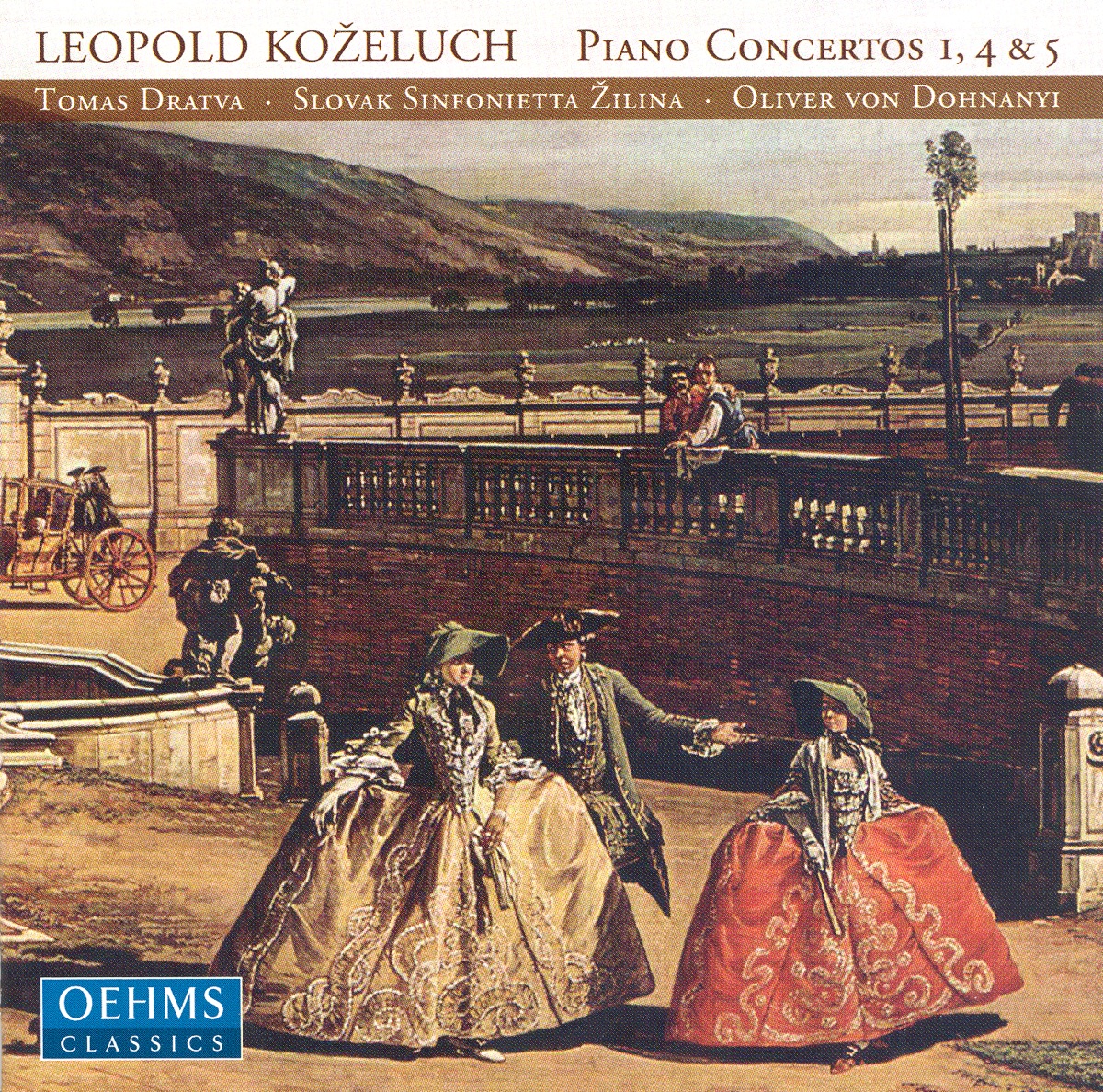 Kozeluch: Piano Concertos Nos. 1, 4 and 5 by Oliver von Dohnányi, Slovak Sinfonietta Zilina & Tomas Dratva album cover