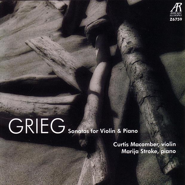 Grieg: Sonatas for Violin & Piano by Curtis Macomber & Marija Stroke album cover