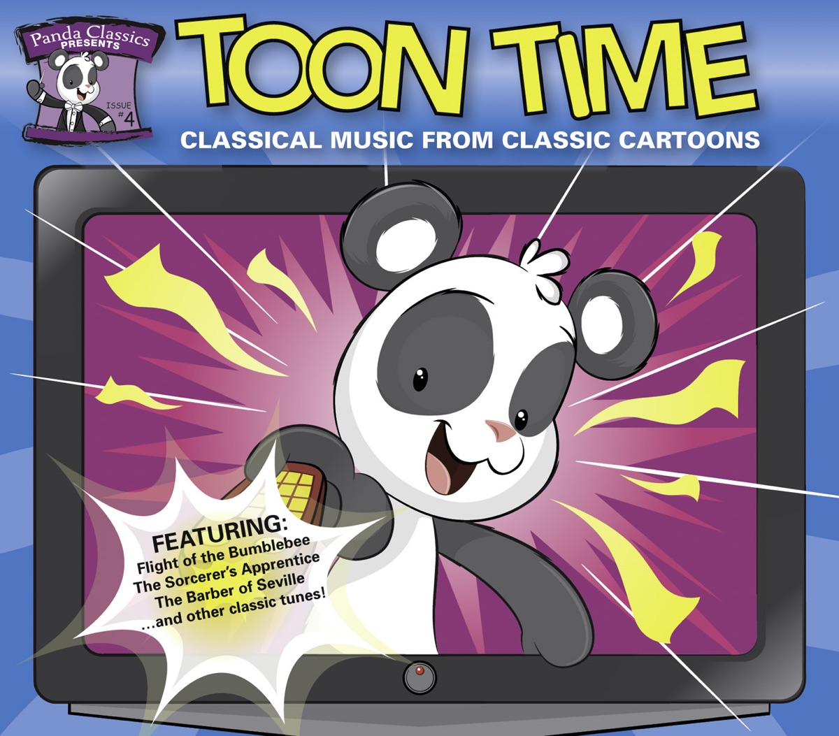 PANDA CLASSICS - Issue No. 4: Toon Time by Béla Drahos, Nicolaus Esterházy Sinfonia, Julia Brown, Josef Bogacz, Michael Halász, Slovak Philharmonic Orchestra, Alexander Rahbari, Belgian Radio and Television Philharmonic Orchestra, Ondrej Lenárd, Slovak Radio Symphony Orchestra, Ingrid Kertesi, Laszlo Kovacs, Budapest Camerata, Kenneth Jean, Adrian Leaper, Royal Philharmonic Orchestra, Mátyás Antal, Hungarian State Symphony Orchestra, Anthony Bramall, Zagreb Festival Orchestra, Roberto Servile, Budapest Failoni Chamber Orchestra, Alfred Walter, Slovak State Philharmonic Orchestra (Kosice), Andrew Mogrelia, Budapest Festival Chorus, Irina Tschistiakova, Maurizio Frusoni, Sandor Pasztor, Will Humburg, Hungarian State Opera Orchestra, İdil Biret, István Bogár, Budapest Symphony Orchestra, Keith Clark, Vasily Jelvakov, Moscow Symphony Orchestra, Jerker Johansson, The Royal Swedish Air Force Band, José Serebrier, Bournemouth Symphony Orchestra, Bjarte Engeset & Malmö Symphony Orchestra album cover