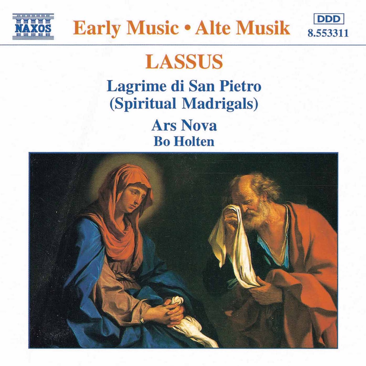 Lassus: Lagrime di San Pietro (Tears of San Pietro) by Ars Nova & Bo Holten album cover