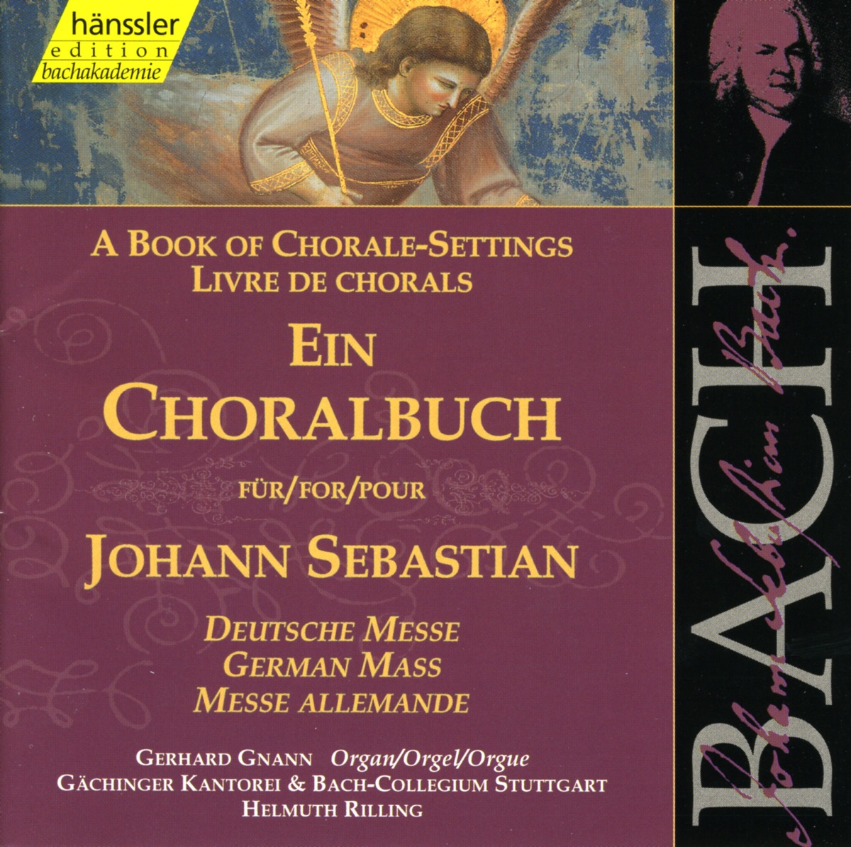 Bach, J.S.: German Mass by Gerhard Gnann, Gächinger Kantorei Stuttgart, Helmuth Rilling & Stuttgart Bach Collegium album cover