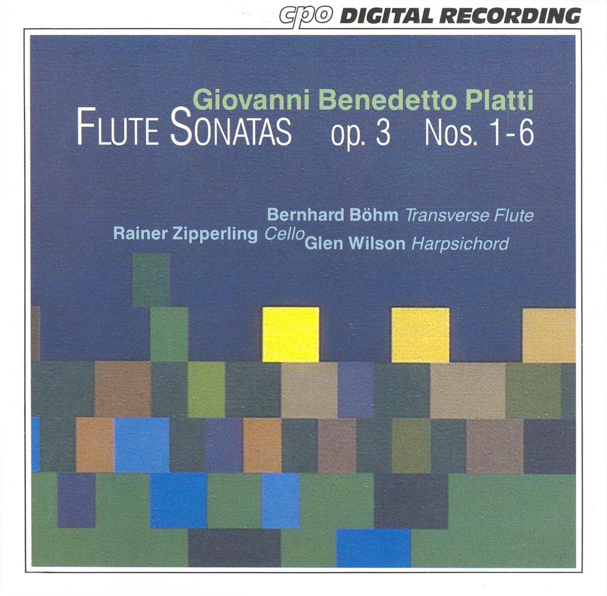 Platti: Flute Sonatas by Glen Wilson, Bernhard Bohm & Rainer Zipperling album cover