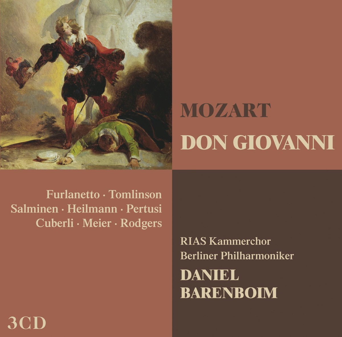 Mozart: Don Giovanni by Berlin Philharmonic, Daniel Barenboim, Ferruccio Furlanetto, Joan Rodgers, Sir John Tomlinson, Lella Cuberli, Matti Salminen, Michele Pertusi, RIAS Kammerchor, Uwe Heilmann & Waltraud Meier album cover