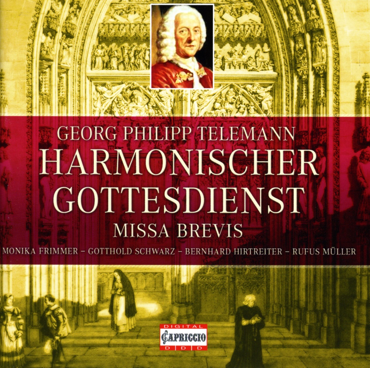 Telemann: Cantatas - Missa Brevis by Monika Frimmer, Christoph Hammer, Myriam Eichberger, Gerhart Darmstadt, Rufus Muller, Alfredo Bernardini, Christian Beuse, Gotthold Schwarz, Pieter Affourtit, Petra Kotz-Geitner, Bernhard Hirtreiter, Linde Brunnmayer, David Cordier, Das Kleine Konzert, Hermann Max, Karl Kaiser, Christoph Prégardien, Barbara Schlick, Hans-Georg Wimmer, Stephen Varcoe, Michael Schneider, Rheinische Kantorei, Hans Peter Westermann, Martina Lins, Pieter Dhont, Michael McCraw & Konrad Hunteler album cover