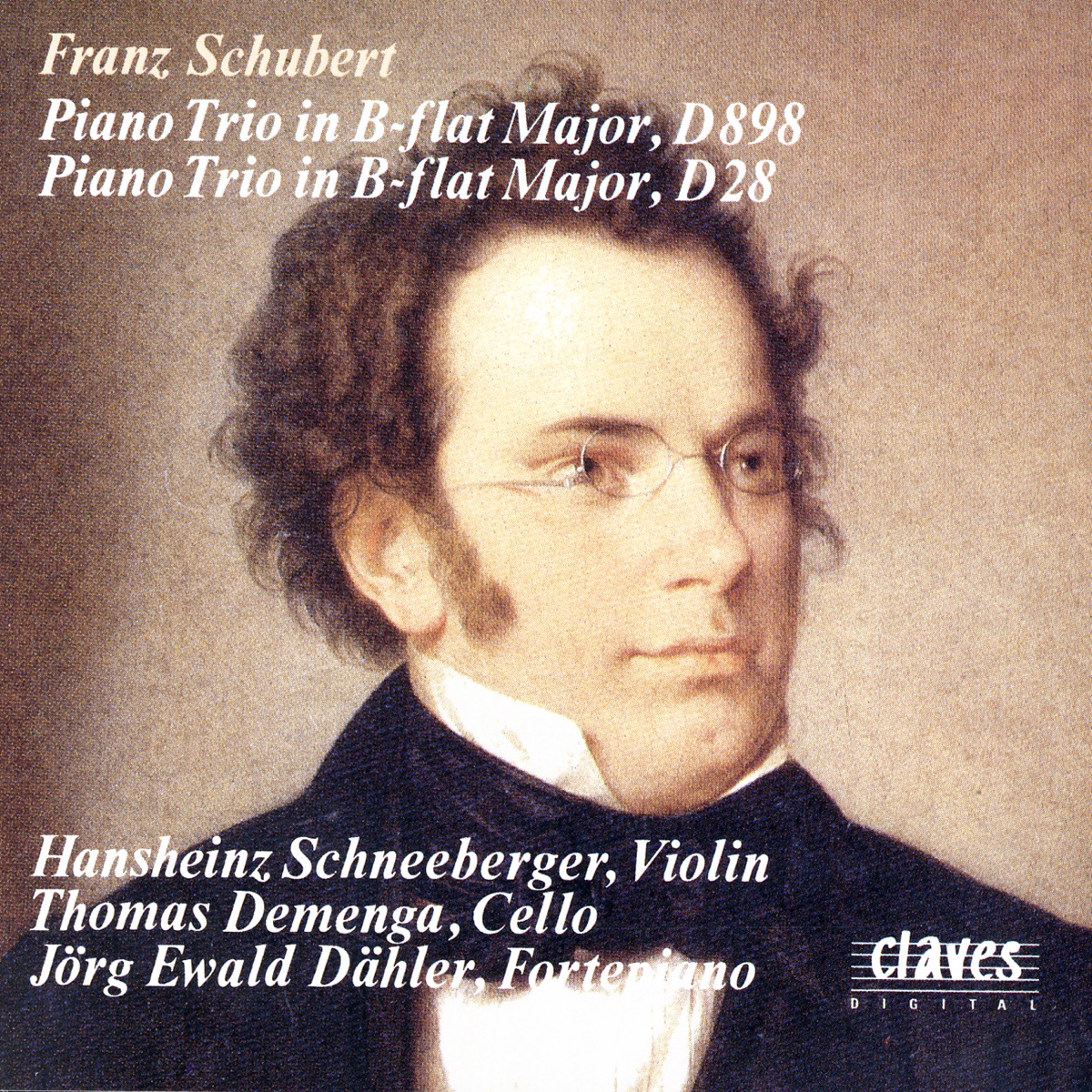 Schubert: Piano Trios D. 898 & D. 28 by Hansheinz Schneeberger, Jörg Ewald Dähler & Thomas Demenga album cover