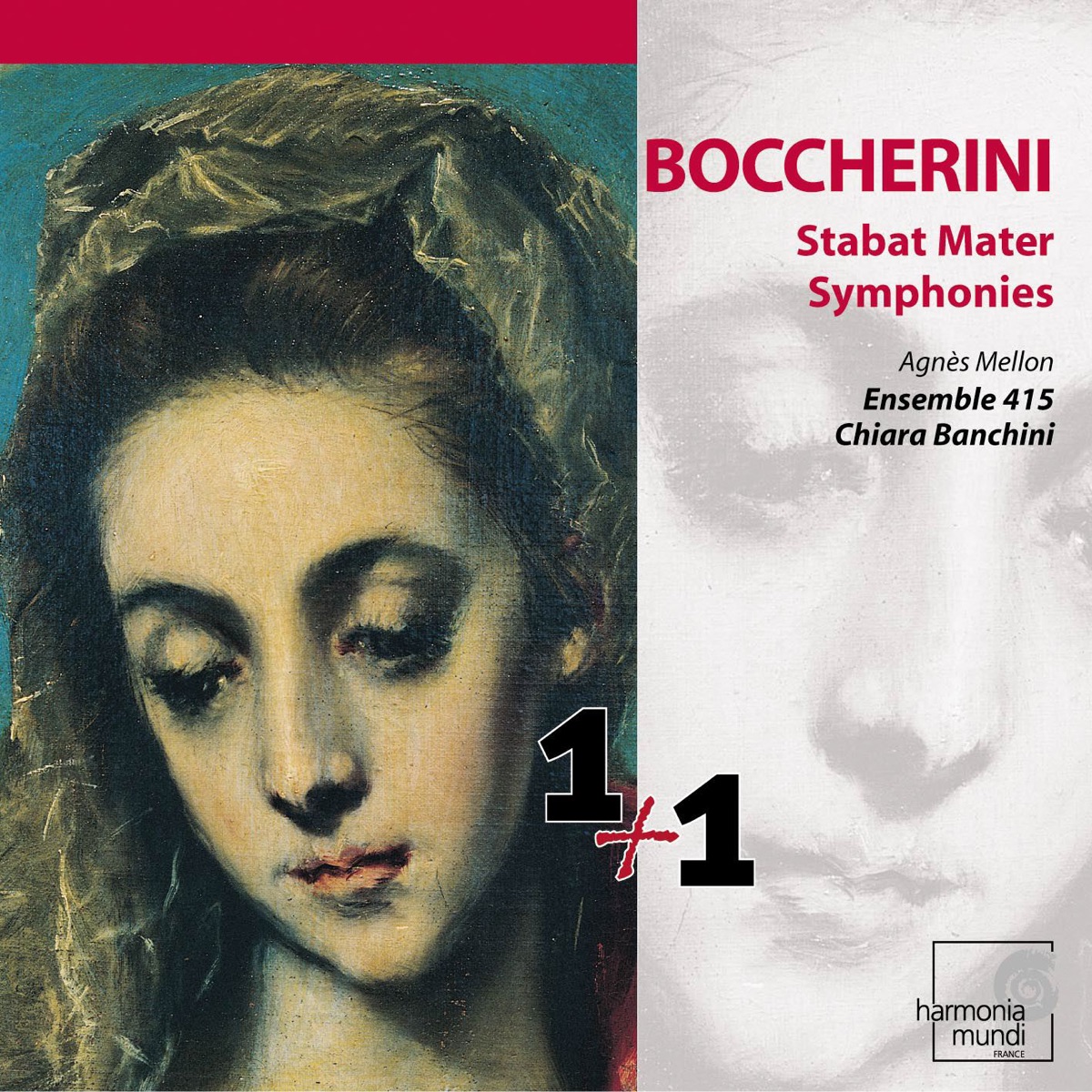 Boccherini: Stabat Mater, Symphonies Nos. 3 & 4 by Agnès Mellon, Chiara Banchini & Ensemble 415 album cover