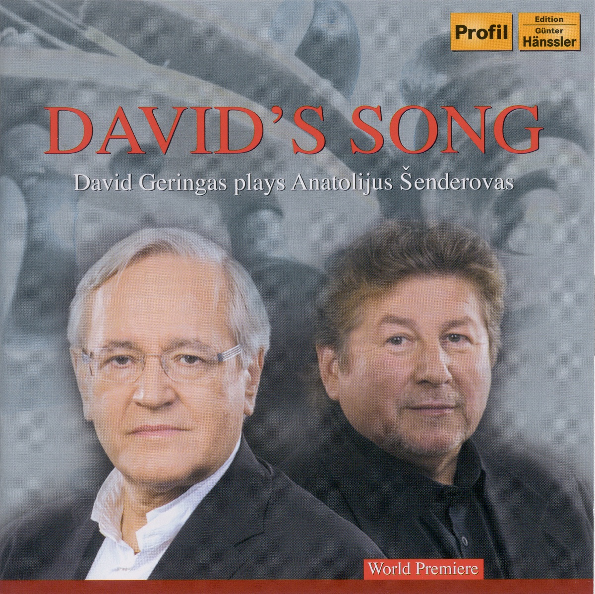 Senderovas, A.: David's Song - Sonata for Cello and Percussion - Due Canti - Songs of Shulamith - by Pavel Giunter, Tatjana Geringas, Geir Draugsvoll, Arkady Gotesman & Vilnius String Quartet album cover