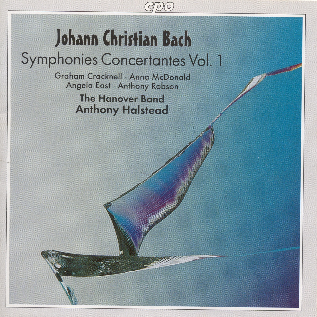 Bach, J.C.: Symphonies Concertantes, Vol. 1 by Anthony Robson, Anna McDonald, Anthony Halstead, Hanover Band, Graham Cracknell & Angela East album cover