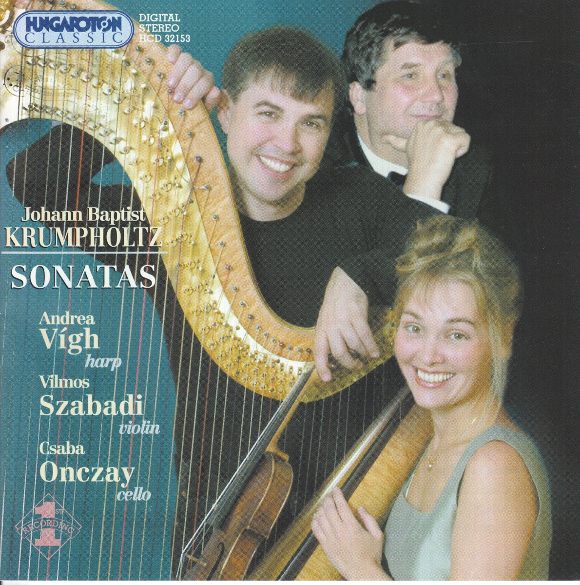 Sonatas - Chamber Music with Harp by Andrea Vigh, Vilmos Szabadi & Csaba Onczay album cover