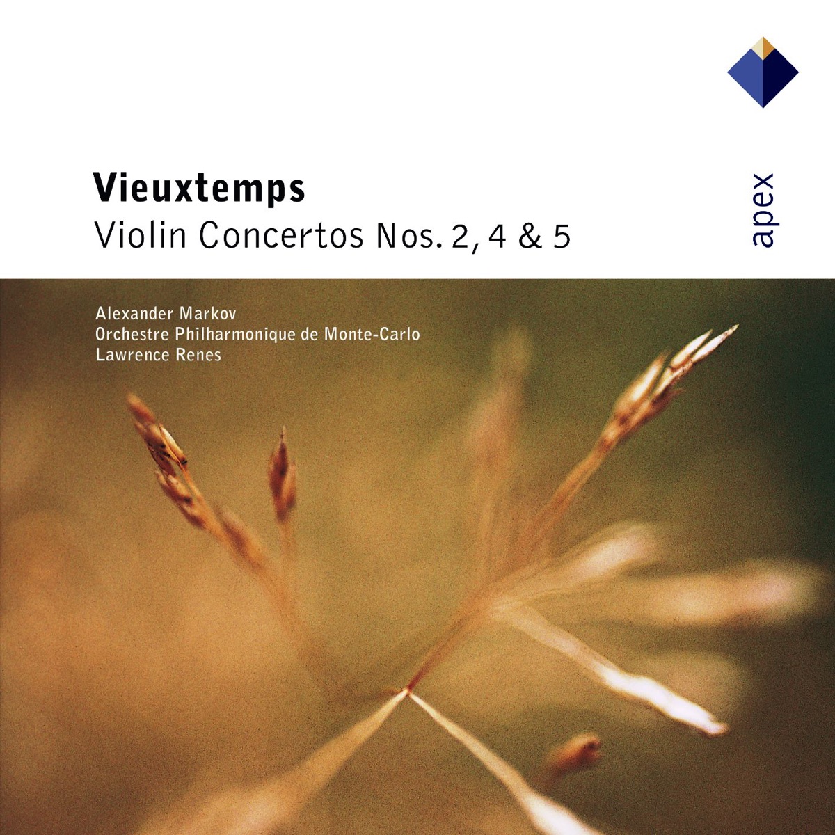 Vieuxtemps: Violin Concertos Nos. 2, 4 & 5 by Alexander Markov, Lawrence Renes & Monte-Carlo Philharmonic Orchestra album cover