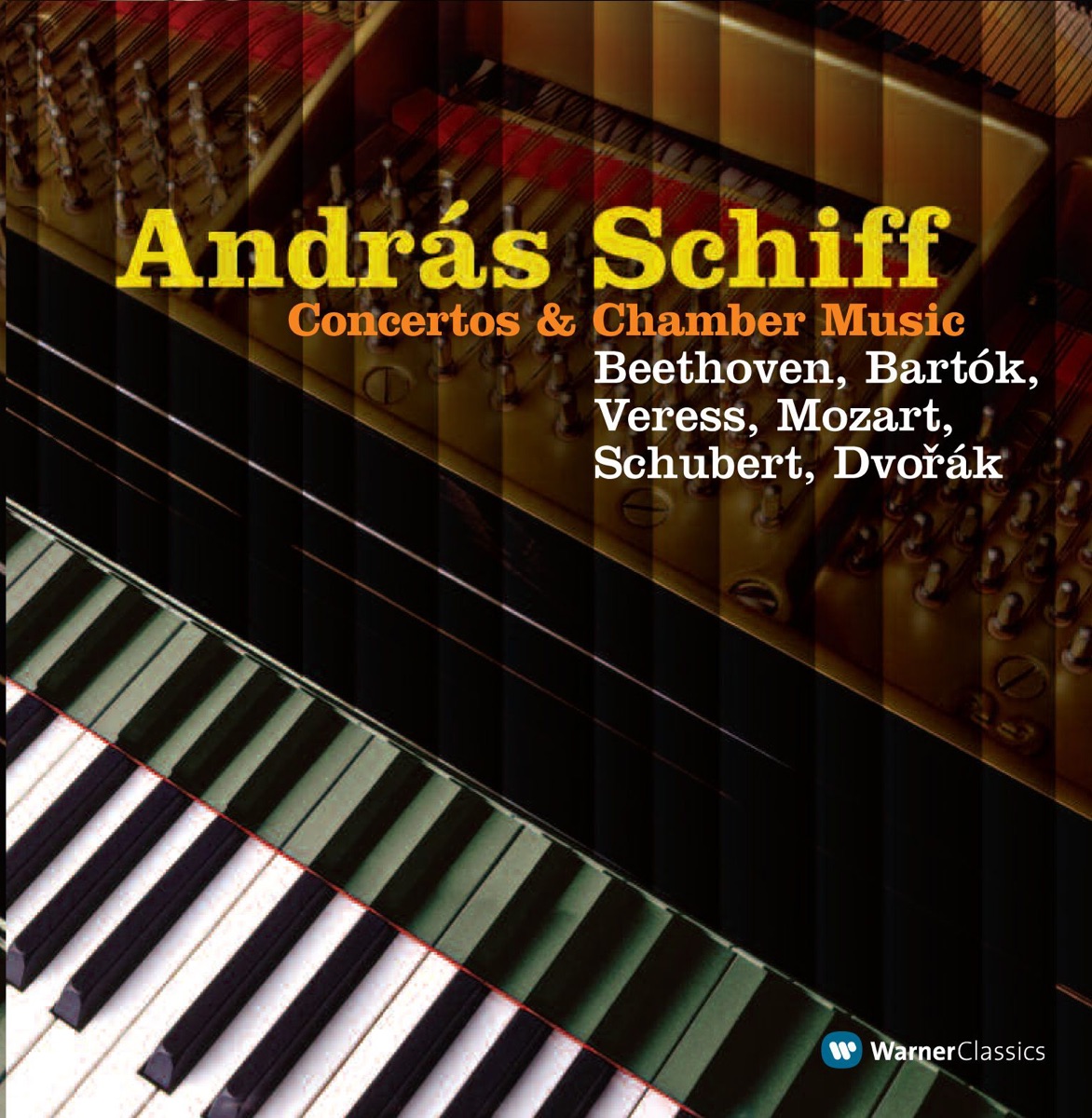 András Schiff - Concertos & Chamber Music by András Schiff, Bernard Haitink, Budapest Festival Orchestra, Dénas Várjon, Elmar Schmid, Erich Höbarth, Heinz Holliger, Iván Fischer, Staatskapelle Dresden & Yuuko Shiokawa album cover