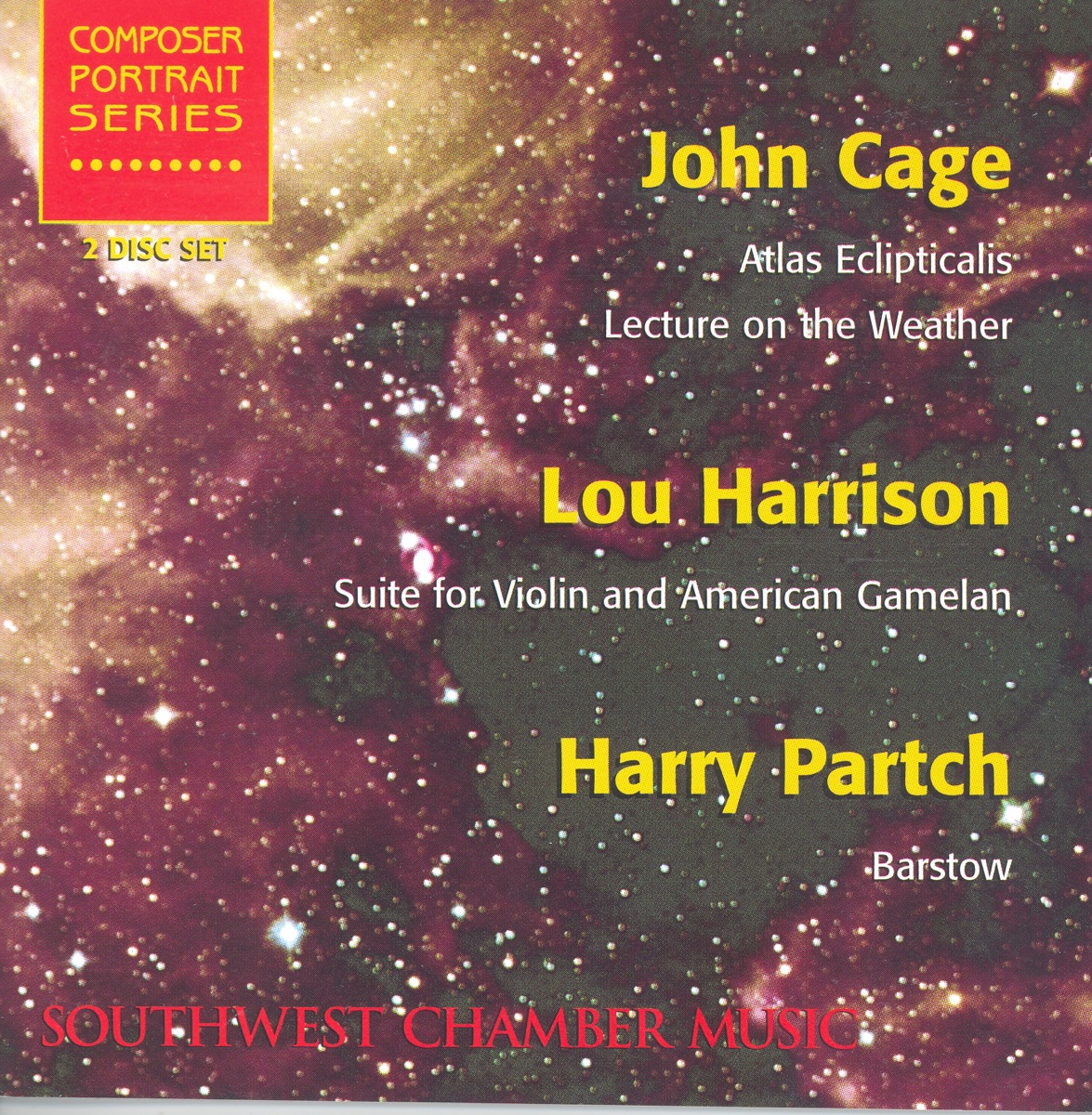 Cage: Atlas Eclipticalis - Harrison: Suite for Violin and American Gamelan - Partch: Barstow by Phyllis Bryn-Julson, Stephen Mosko, Michael Ingham & CalArts Gamelan Ensemble album cover