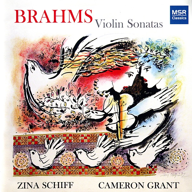 Brahms: Sonatas for Violin and Piano by Zina Schiff & Cameron Grant album cover