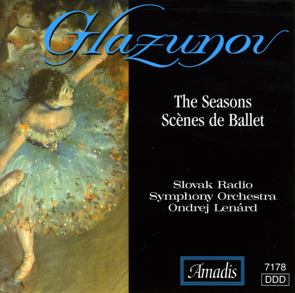 The Glazunov: Seasons - Scenes De Ballet by Ondrej Lenárd & Slovak Radio Symphony Orchestra album cover