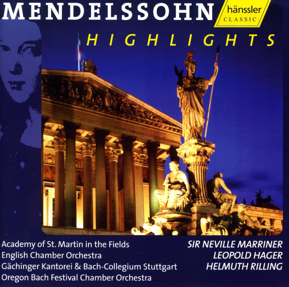 Mendelssohn, Felix: Violin Concerto In e Minor - Symphony No. 4, "Italian" - Oratorio Excerpts by Dmitry Sitkovetsky, Sir Neville Marriner, Academy of St Martin in the Fields, Leopold Hager, English Chamber Orchestra, Helmuth Rilling, Stuttgart Bach Collegium, Czech Philharmonic, Oregon Bach Festival Orchestra, Gächinger Kantorei Stuttgart, Prague Chamber Chorus, Michael Schade, Wolfgang Schone, Christine Schafer & Cornelia Kallisch album cover