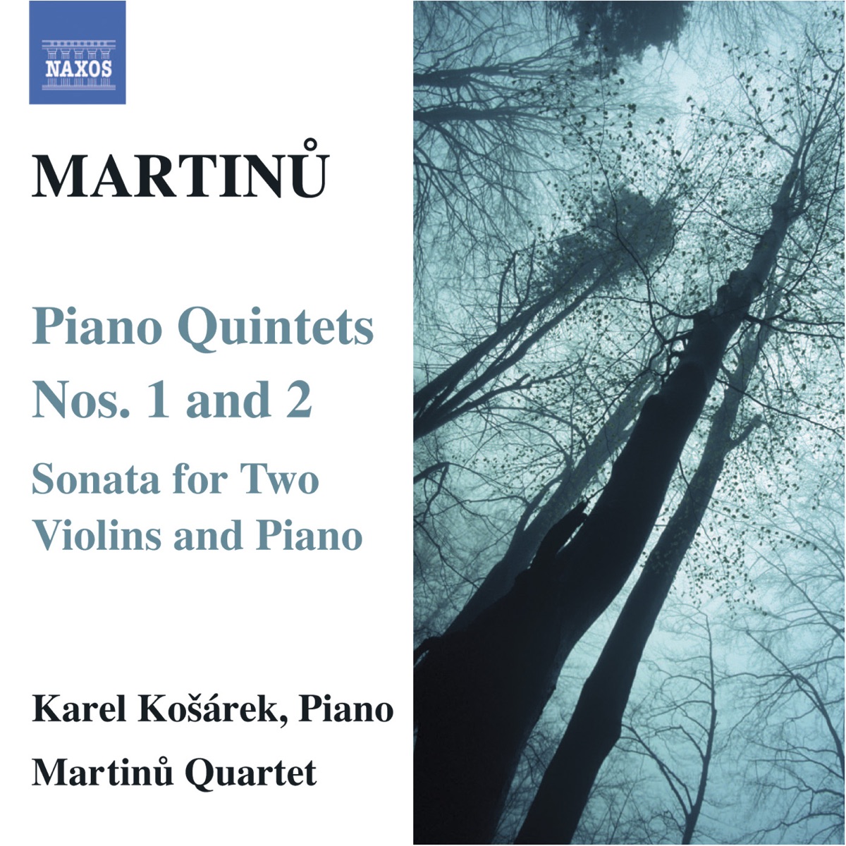 Martinů: Piano Quintets Nos. 1 & 2 by Karel Košárek & Martinů Quartet album cover