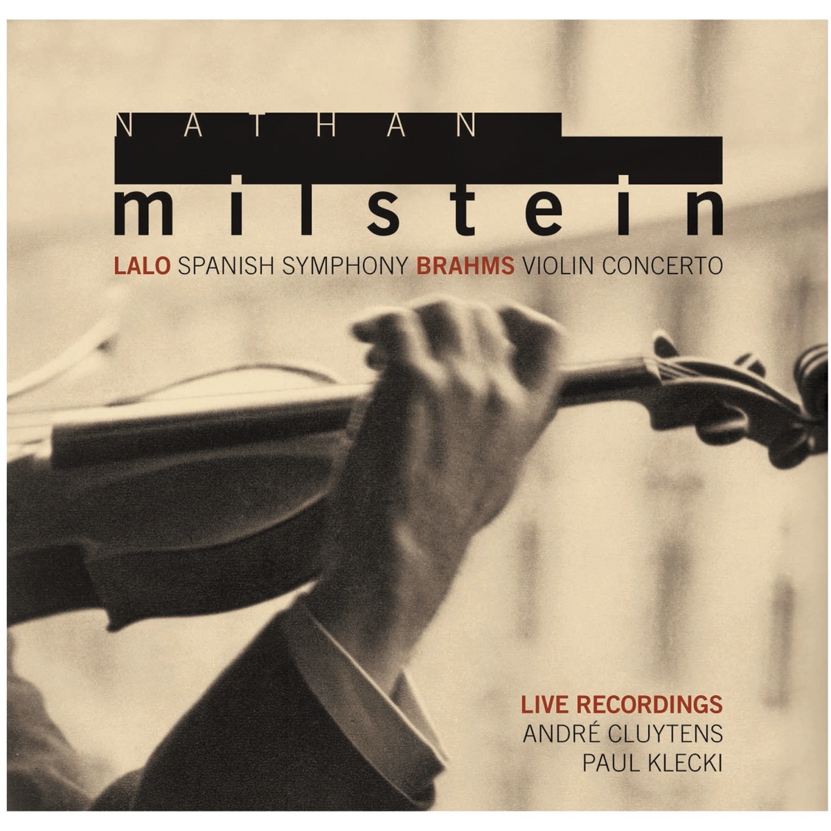 Lalo & Brahms: Violin Concertos by André Cluytens, Nathan Milstein, NDR Elbphilharmonie Orchester, Orchestre National de Paris & Paul Klecki album cover