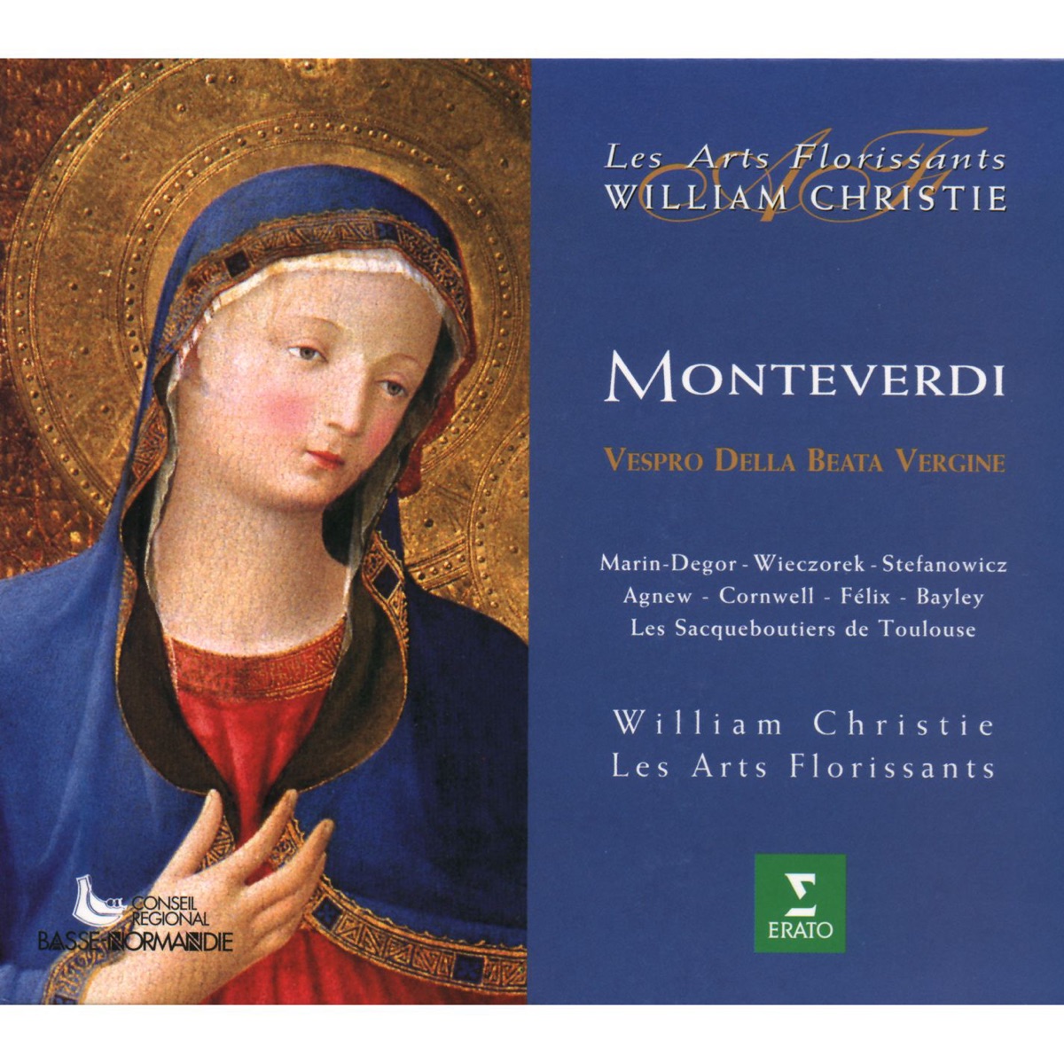 Monteverdi: Vespro Della Beata Vergine by Les Arts Florissants, Les Sacqueboutiers de Toulouse & William Christie album cover