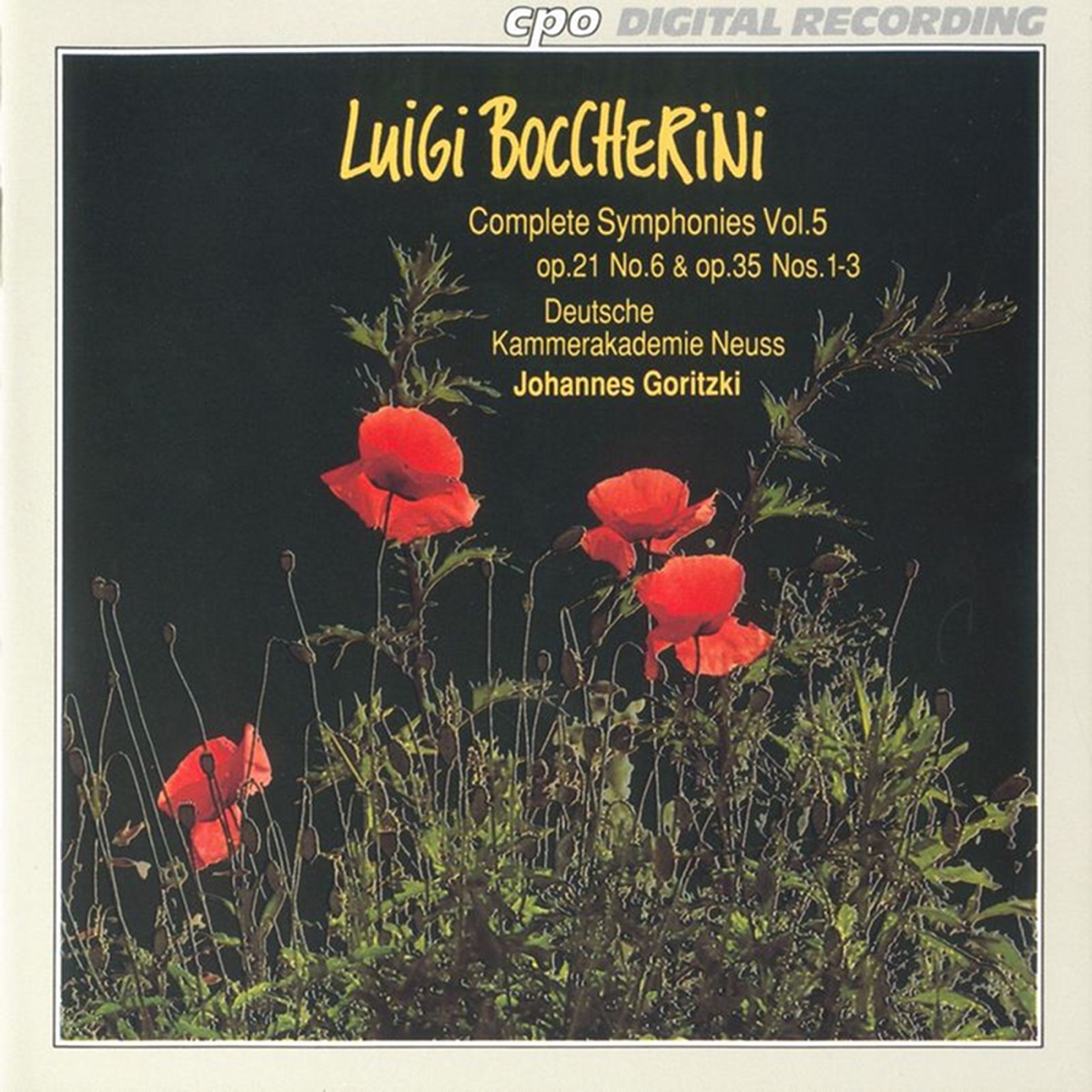 Boccherini: Complete Symphonies, Vol. 5 by Johannes Goritzki & German Chamber Academy album cover