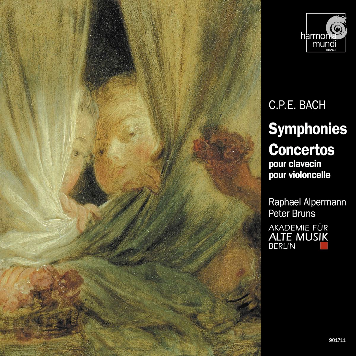 C.P.E. Bach: Symphonies & Concertos by Akademie für Alte Musik Berlin & Peter Bruns album cover