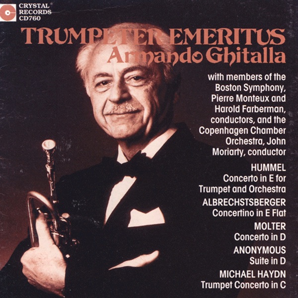 Trumpeter Emeritus by Armando Ghitalla, Boston Chamber Ensemble & Pierre Monteux album cover