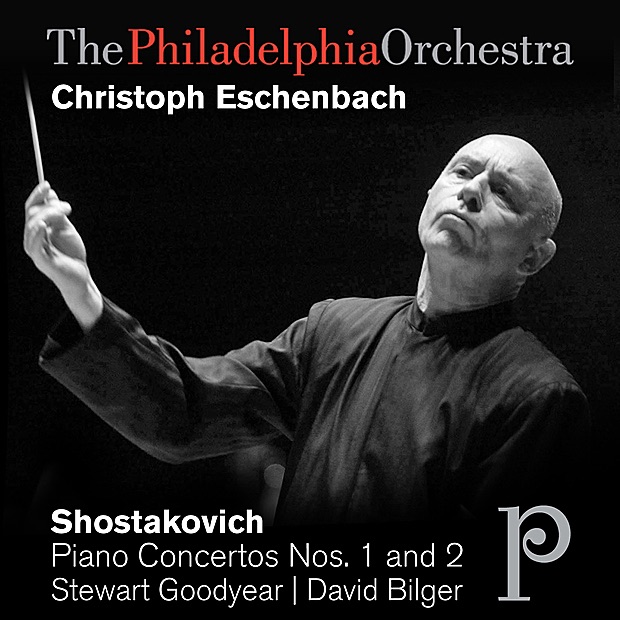 Shostakovich: Piano Concertos Nos. 1 & 2 (Live) by Stewart Goodyear, The Philadelphia Orchestra & Christoph Eschenbach album cover