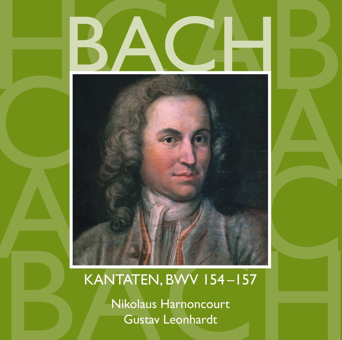 Bach, JS: Sacred Cantatas, BWV Nos. 154 - 157 by Alan Bergius, Christoph Wegmann, Collegium Vocale Gent, Concentus Musicus Wien, Gerhard Schmidt-Gaden, Gustav Leonhardt, Kurt Equiluz, Leonhardt-Consort, Max van Egmond, Nikolaus Harnoncourt, Philippe Herreweghe, Thomas Hampson & Tölzer Knabenchor album cover