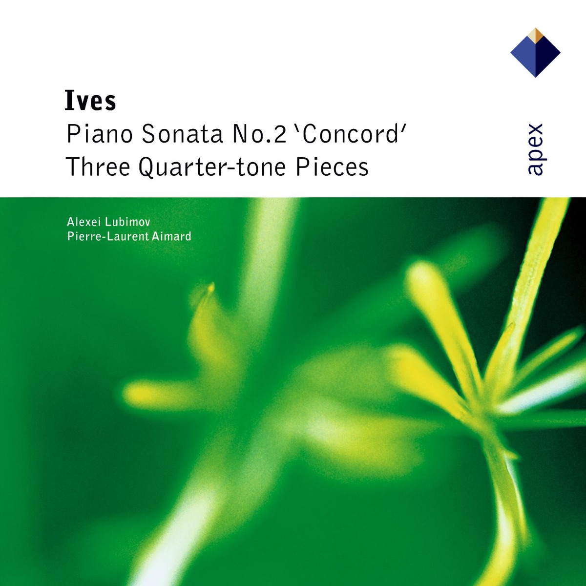 Ives: Piano Sonata No. 2 "Concord" & 3 Quarter-Tone Pieces by Alexei Lubimov & Pierre-Laurent Aimard album cover