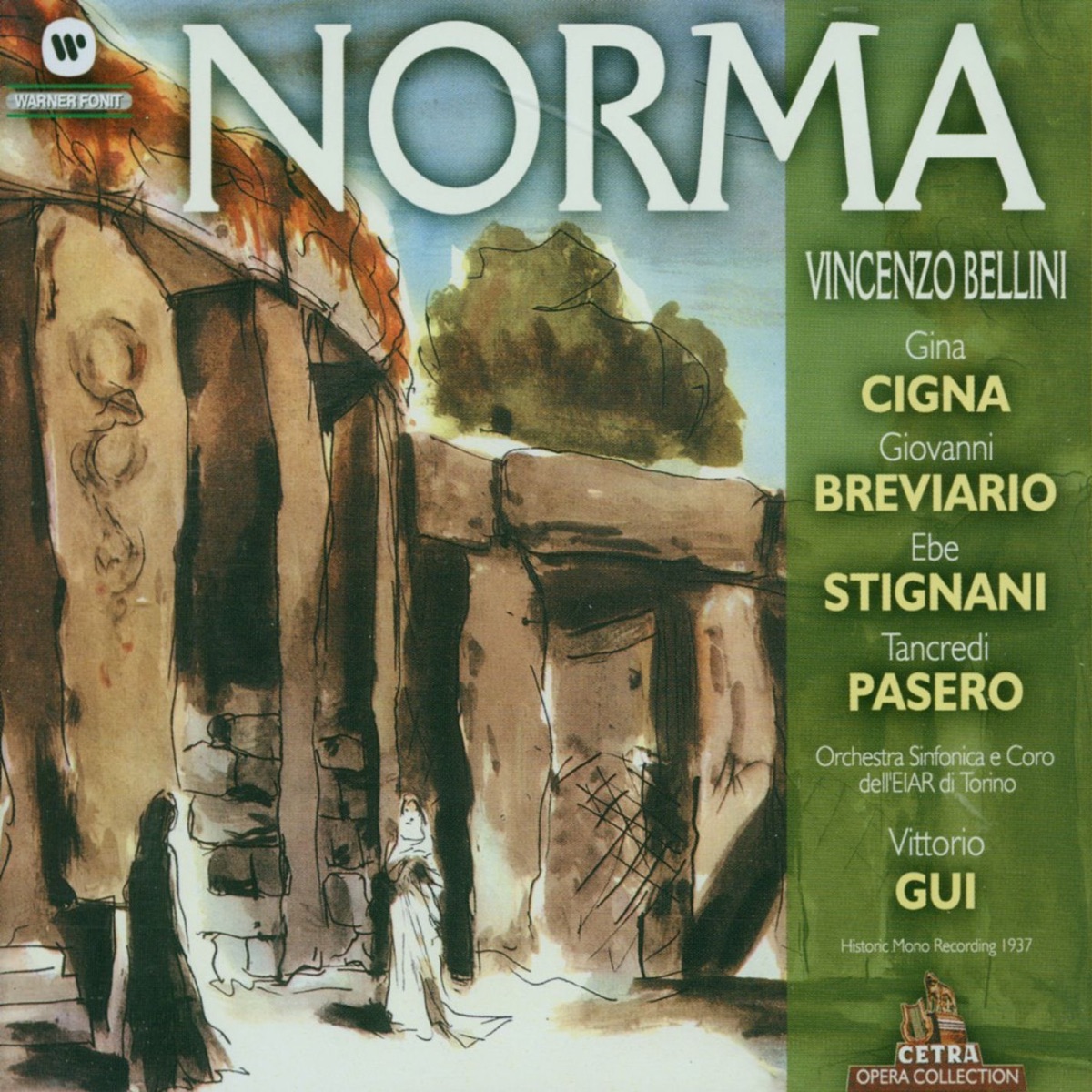 Bellini: Norma by Orchestra sinfonica e Coro di Torino della RAI, Tancredi Pasero & Vittorio Gui album cover