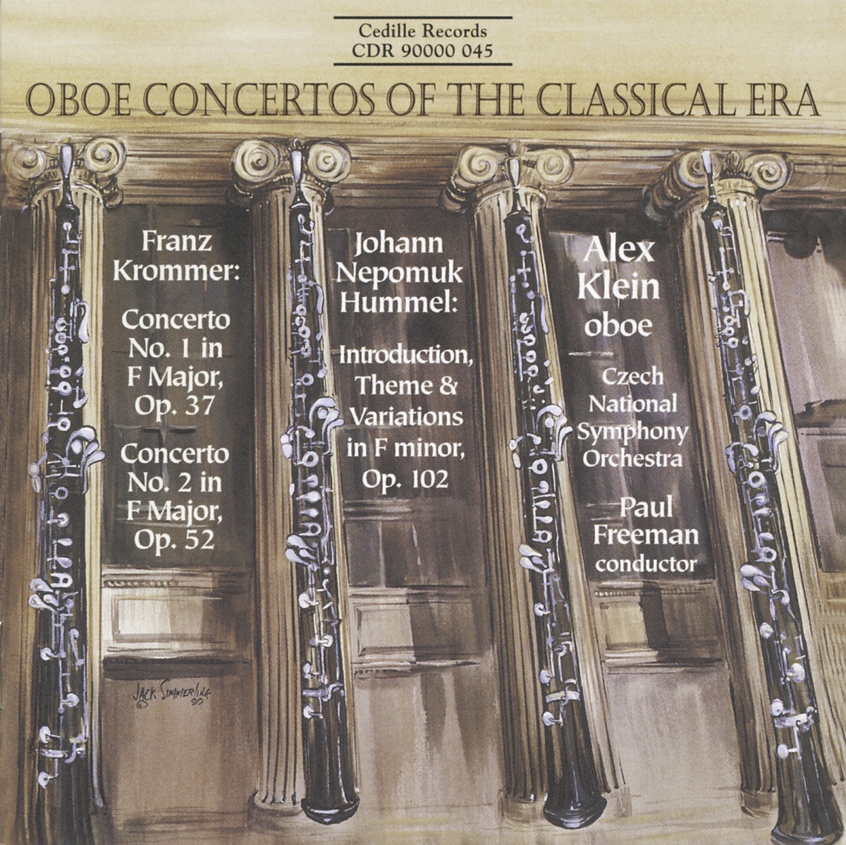 Krommer: Oboe Concertos Nos. 1 and 2 - Hummel: Introduction, Theme and Variations by Alex Klein, Paul Freeman & Czech National Symphony Orchestra album cover