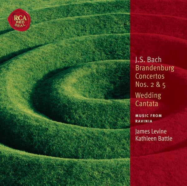 Bach: Brandenburg Concertos Nos. 2 & 5, Wedding Cantata by James Levine, James Galway, Jörg Faerber, Kathleen Battle & Württemberg Chamber Orchestra Heilbronn album cover