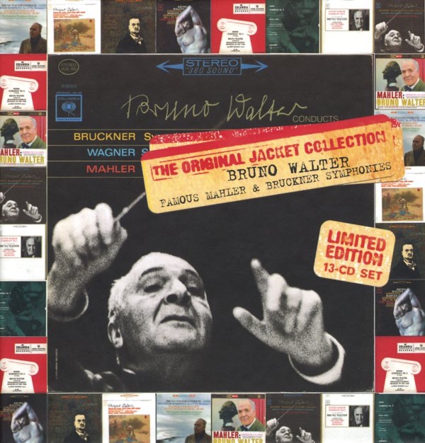 Bruno Walter Conducts Famous Mahler and Bruckner Symphonies by Bruno Walter, The Occidental College Concert Choir, Ernst Haefliger, Columbia Symphony Orchestra, Westminster Choir, Mack Harrell, Arnold Michaelis, David Lloyd, Desi Halban, John Finley Williamson, Mildred Miller, Frances Yeend, Maureen Forrester, Martha Lipton, New York Philharmonic & Emilia Cundari album cover