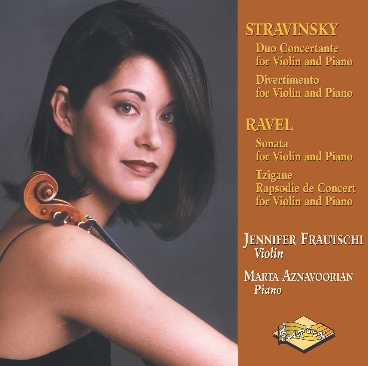 Stravinsky, I.: Duo Concertante - Ravel, M.: Violin Sonata by Marta Aznavoorian & Jennifer Frautschi album cover