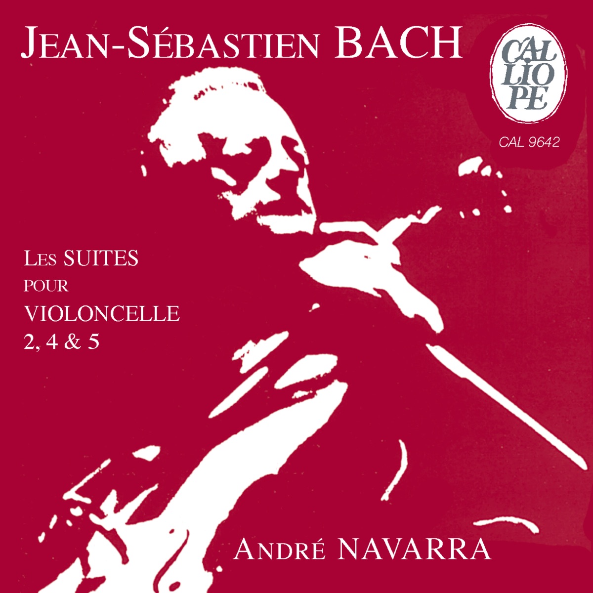 Bach: Les suites pour violoncelle 2, 4 & 5 by André Navarra album cover