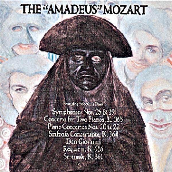 Music from the Film "Amadeus" by Frank Cohen, Richard Stoltzman, Jack Kulowitch, Dominique Visse, George Szell, Columbia Symphony Orchestra, Rudolf Vbrsky, The Philadelphia Orchestra, Christopher Millard, Marcel Moyse, Odile Bailleux, The Vienna Festival Orchestra, Lorin Maazel, Janine Reiss, David Singer, Bruno Walter, John Macurdy, Lili Kraus, Stephen Simon, Philippe Entremont, Abraham Skernick, Paris Opera Orchestra, Jean-Claude Malgoire, Marlboro Festival Winds, Robert Casadesus, John Serkin, Alexander Heller, E. Scott Brubaker, The Cleveland Orchestra, José Van Dam, Ruggero Raimondi, Choeur Regional Nord-Pas-De-Calais, Meir Rimon, Eugene Ormandy, Martin Hill, La Grande Écurie et la Chambre du Roy, Robert Routch, Randall Wolfgang, Vienna Chamber Orchestra, Gaby Casadesus, Colette Alliot-Lugaz, Rafael Druian & Gregory Reinhart album cover