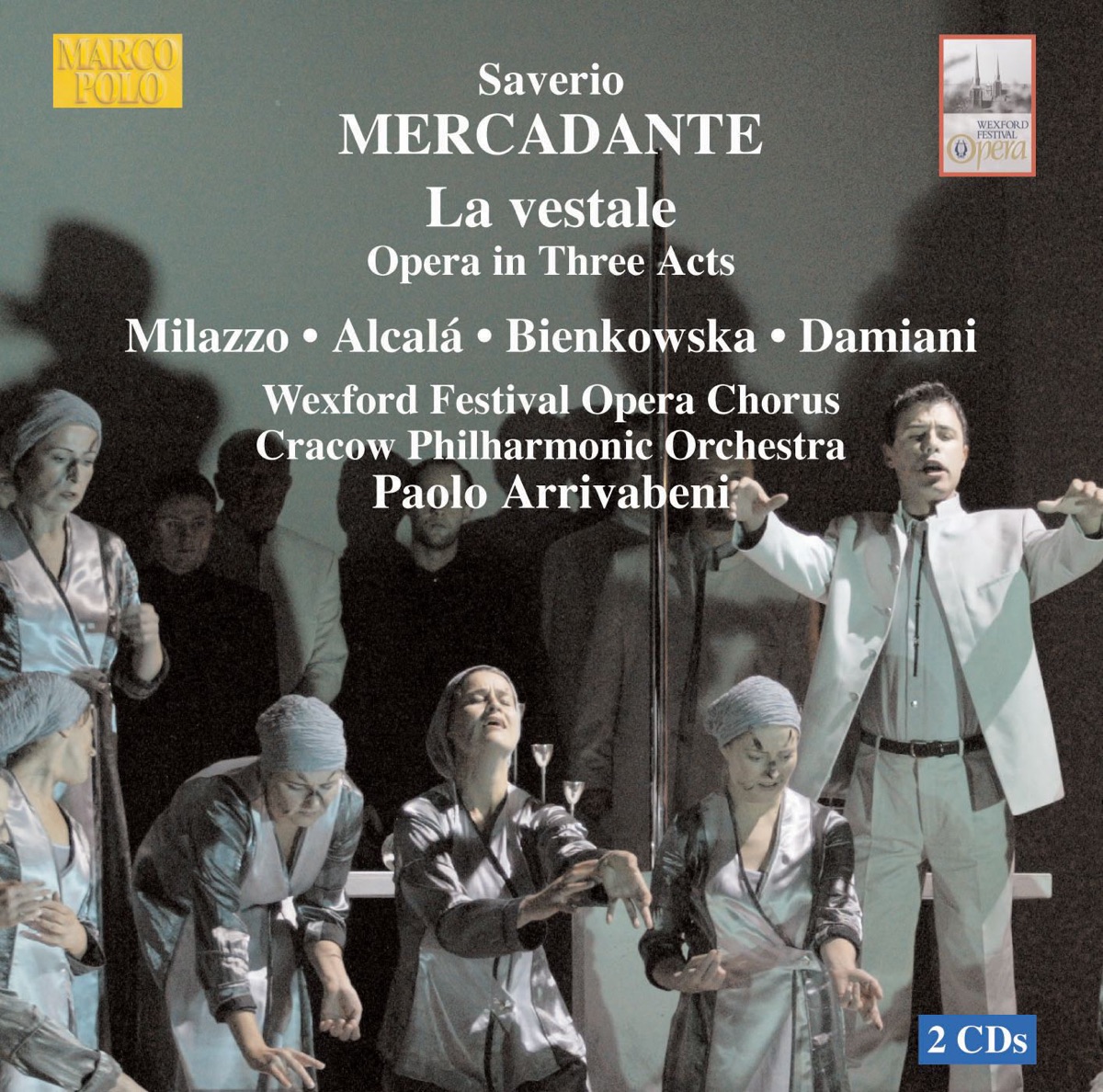 Mercadante: La vestale by Cracow Philharmonic Orchestra, Paolo Arrivabeni & Wexford Festival Opera Chorus album cover