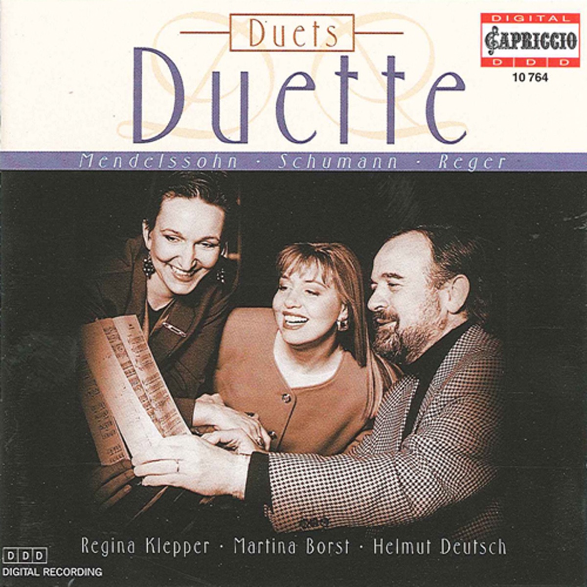 Mendelssohn, Felix - Schumann, R. - Reger, M.: Duets by Martina Borst, Regina Klepper & Helmut Deutsch album cover