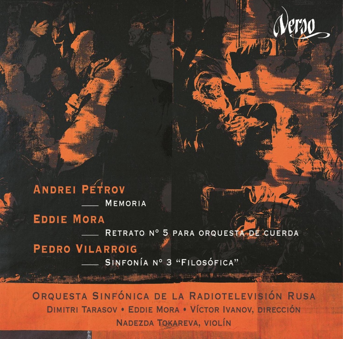 Petrov: Memoria - Mora: Retrato No. 5 - Vilarroig: Sinfonia No. 3, "Filosofica" by Moscow State Radio and Television Symphony Orchestra album cover