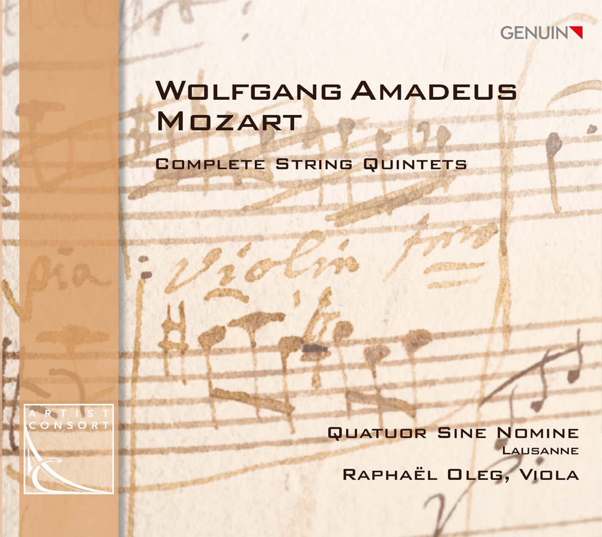 Mozart: Complete String Quintets by Quatuor Sine Nomine & Raphael Oleg album cover